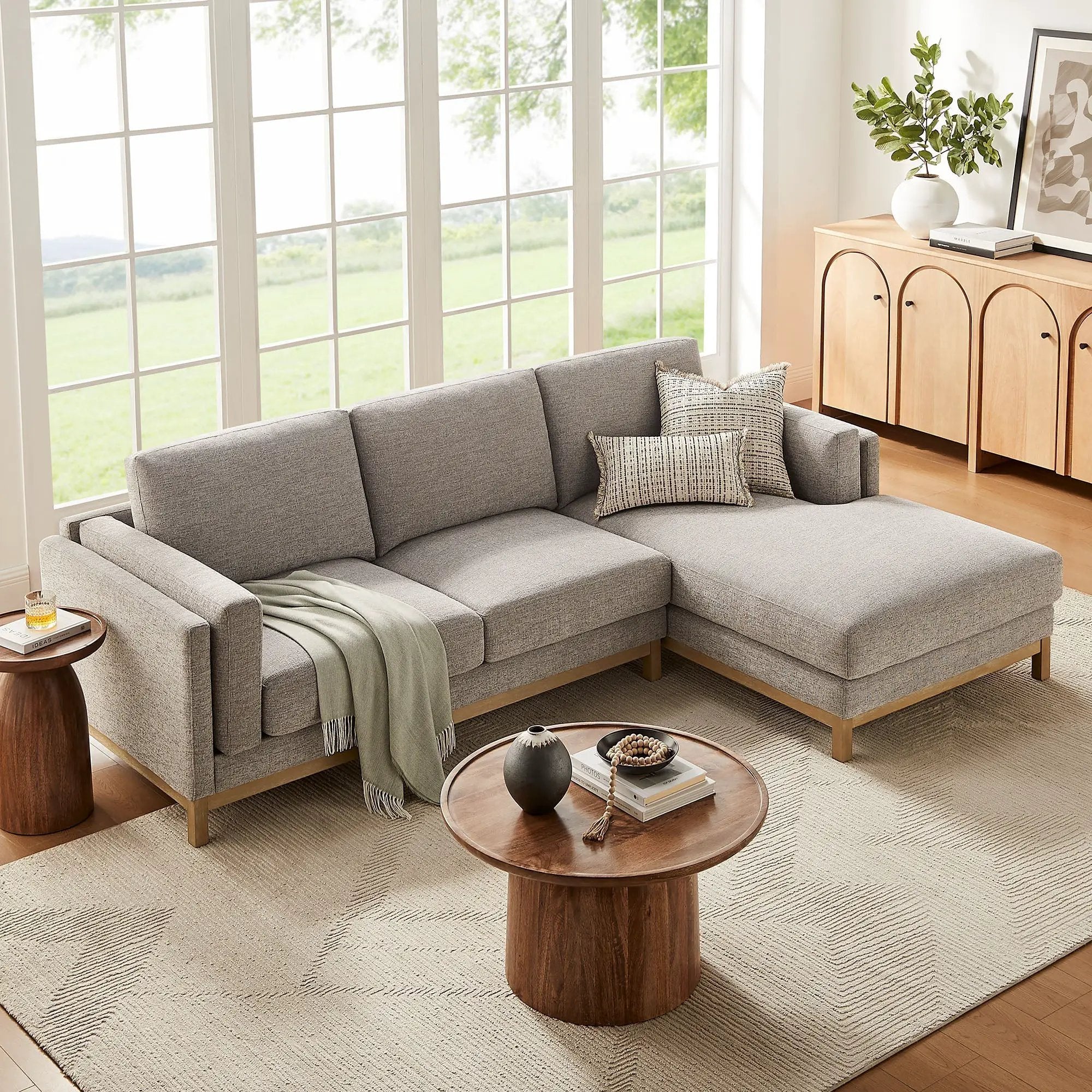 Roscoe Right-Facing Fabric Sectional Sofa with Chaise by Modway by HouseOfZazla