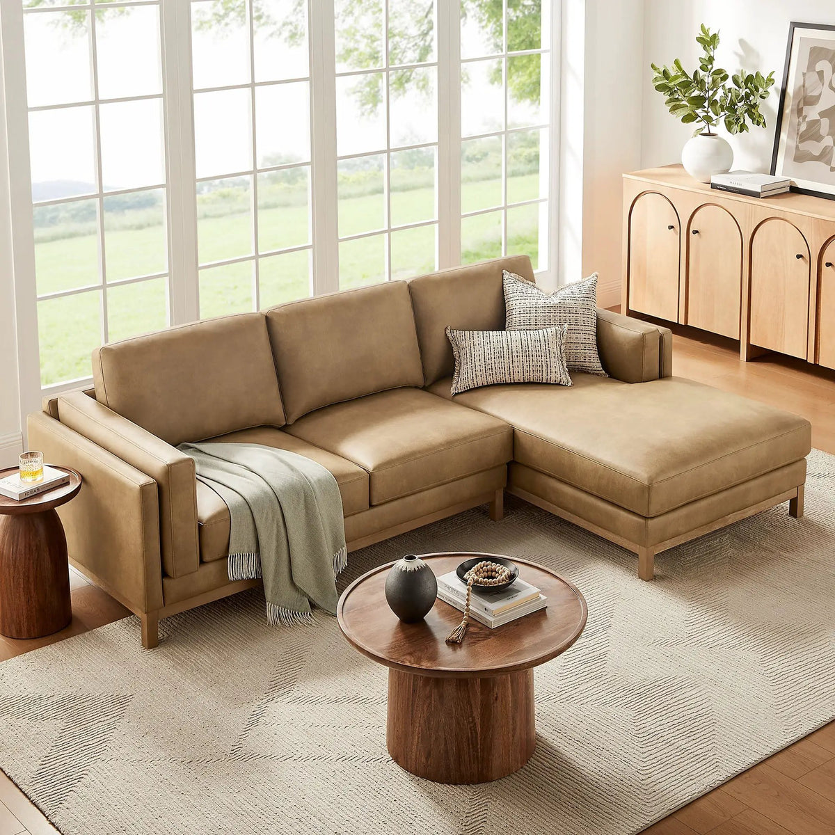 Roscoe Right-Facing Vegan Leather Sectional Sofa with Chaise by Modway by HouseOfZazla