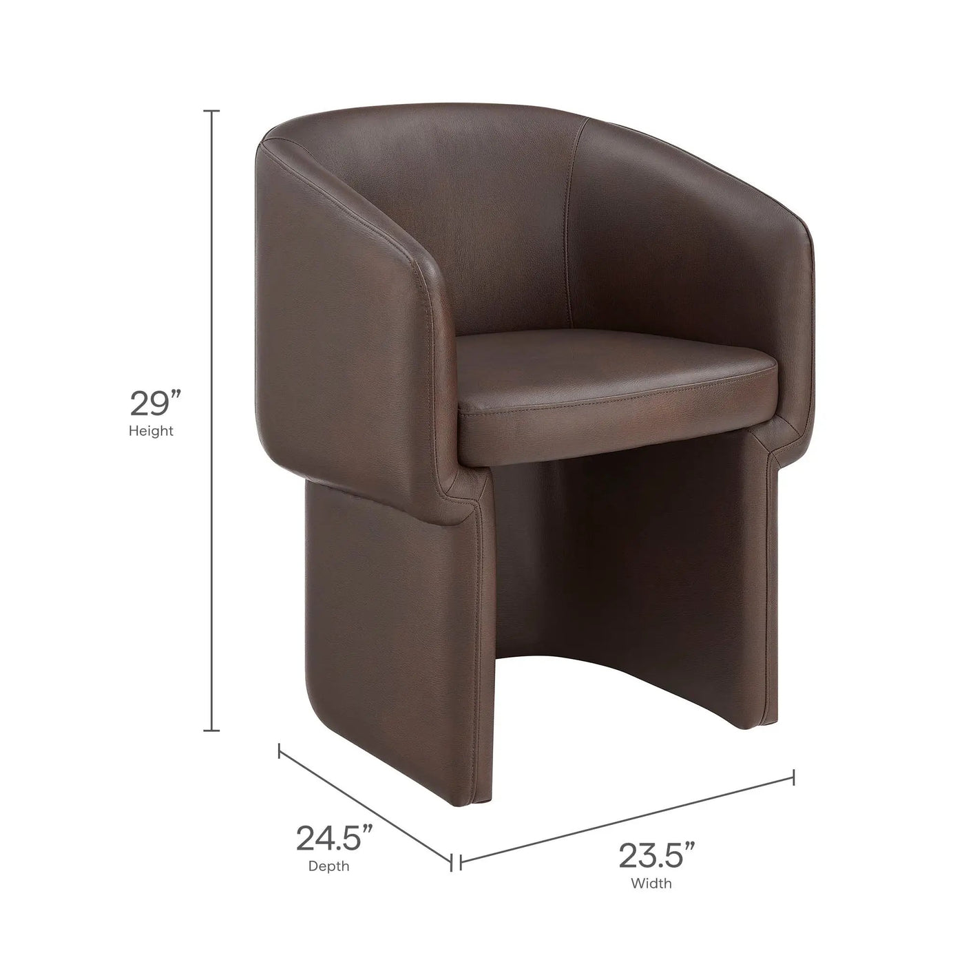 Verity Barrel Back Vegan Leather Dining Chair by Modway by HouseOfZazla