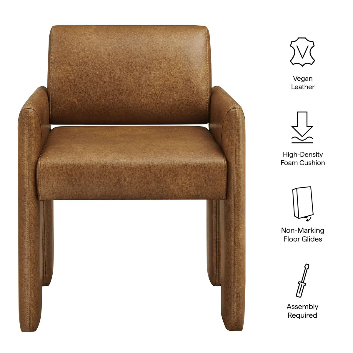 Daven Vegan Leather Dining Armchair by Modway by HouseOfZazla