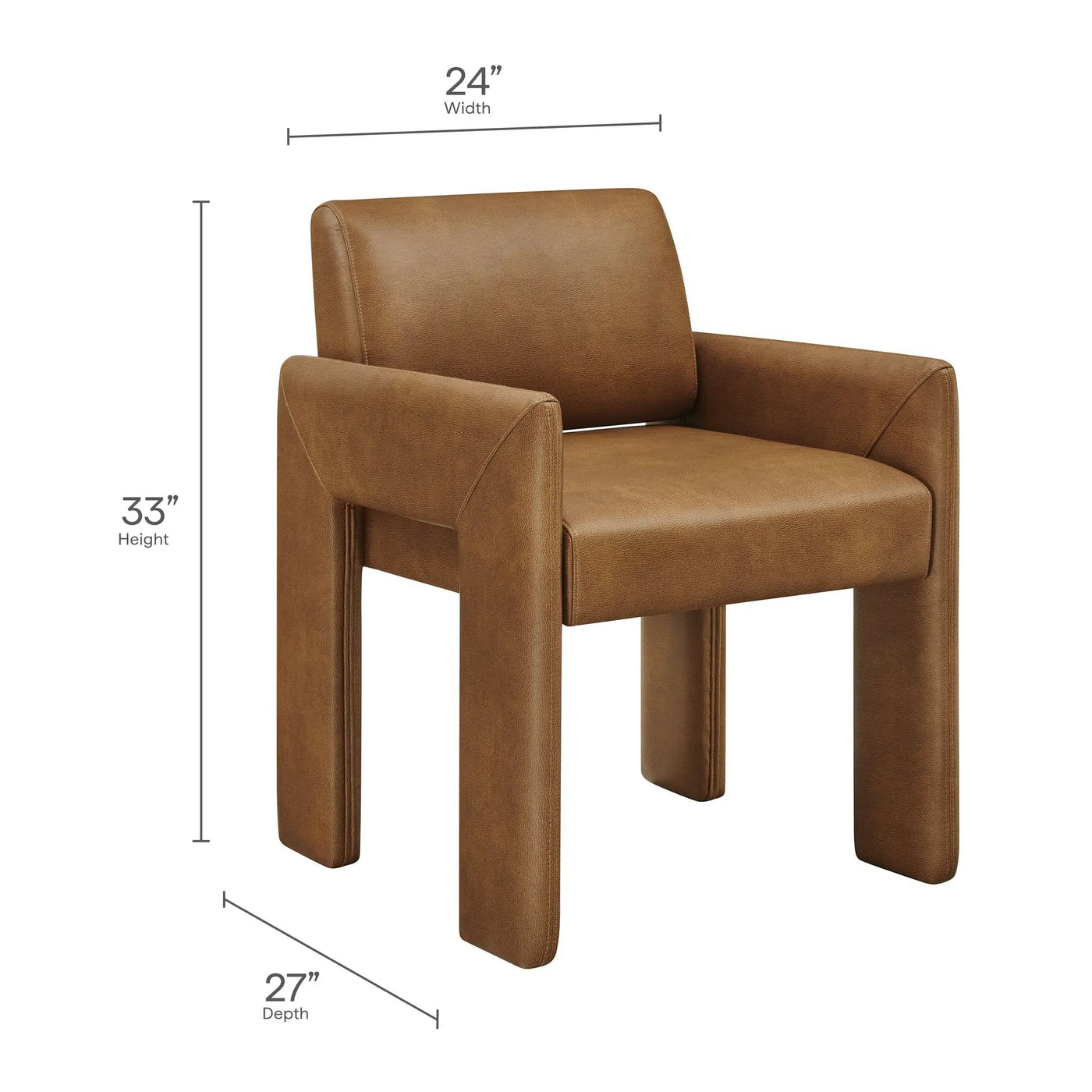 Daven Vegan Leather Dining Armchair by Modway by HouseOfZazla
