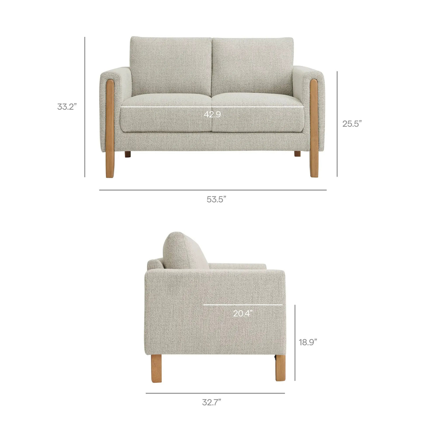 Hawken Boucle Fabric Loveseat by Modway by HouseOfZazla
