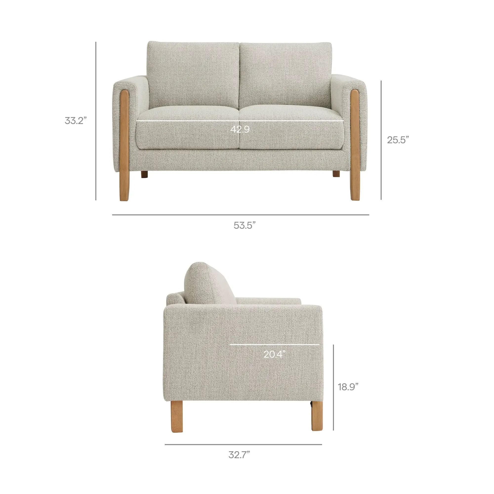 Hawken Boucle Fabric Loveseat by Modway by HouseOfZazla