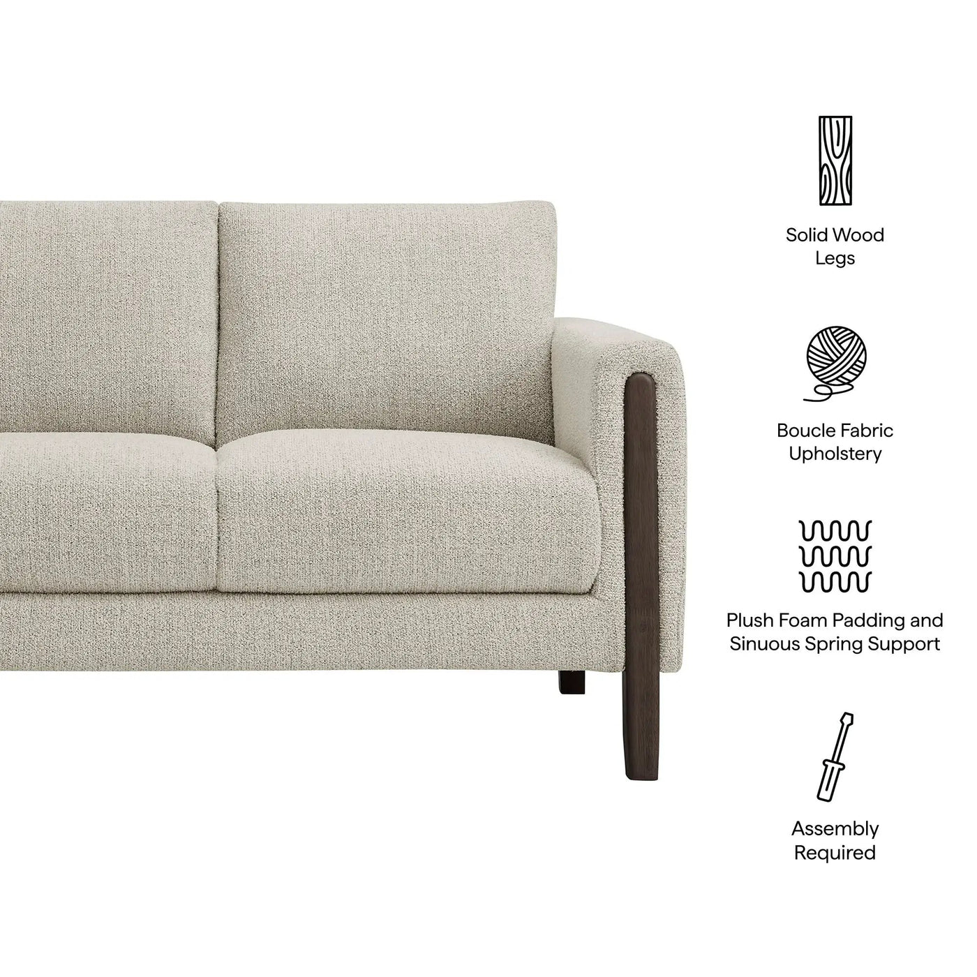 Hawken Boucle Fabric Loveseat by Modway by HouseOfZazla