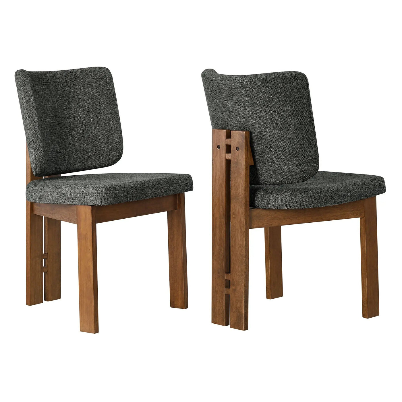 Alba Armless Upholstered Dining Chairs Set of 2 by HouseOfZazla
