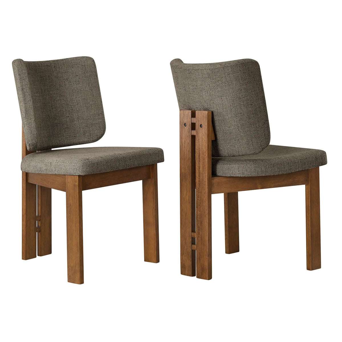 Alba Armless Upholstered Dining Chairs Set of 2 by HouseOfZazla