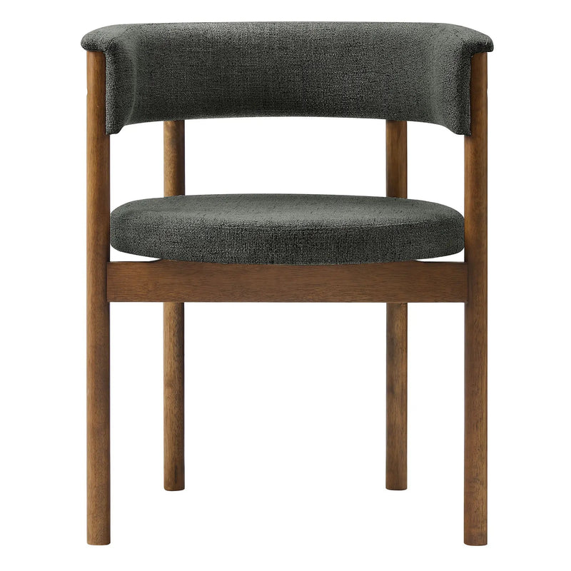 Clea Curved Upholstered Dining Chairs Set of 2 by HouseOfZazla