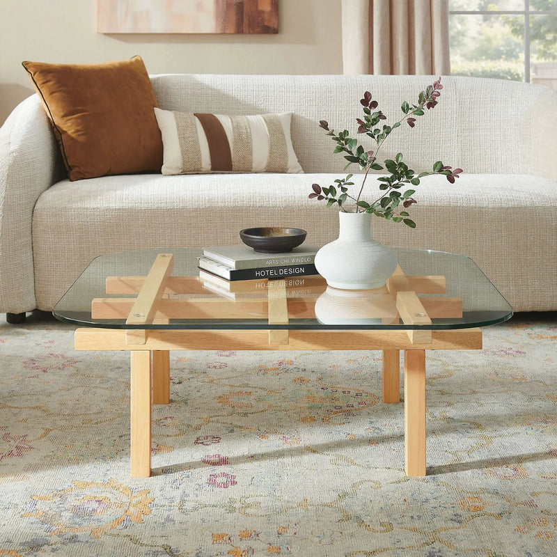 Isby 35 Inch Tempered Glass Coffee Table by Modway by HouseOfZazla