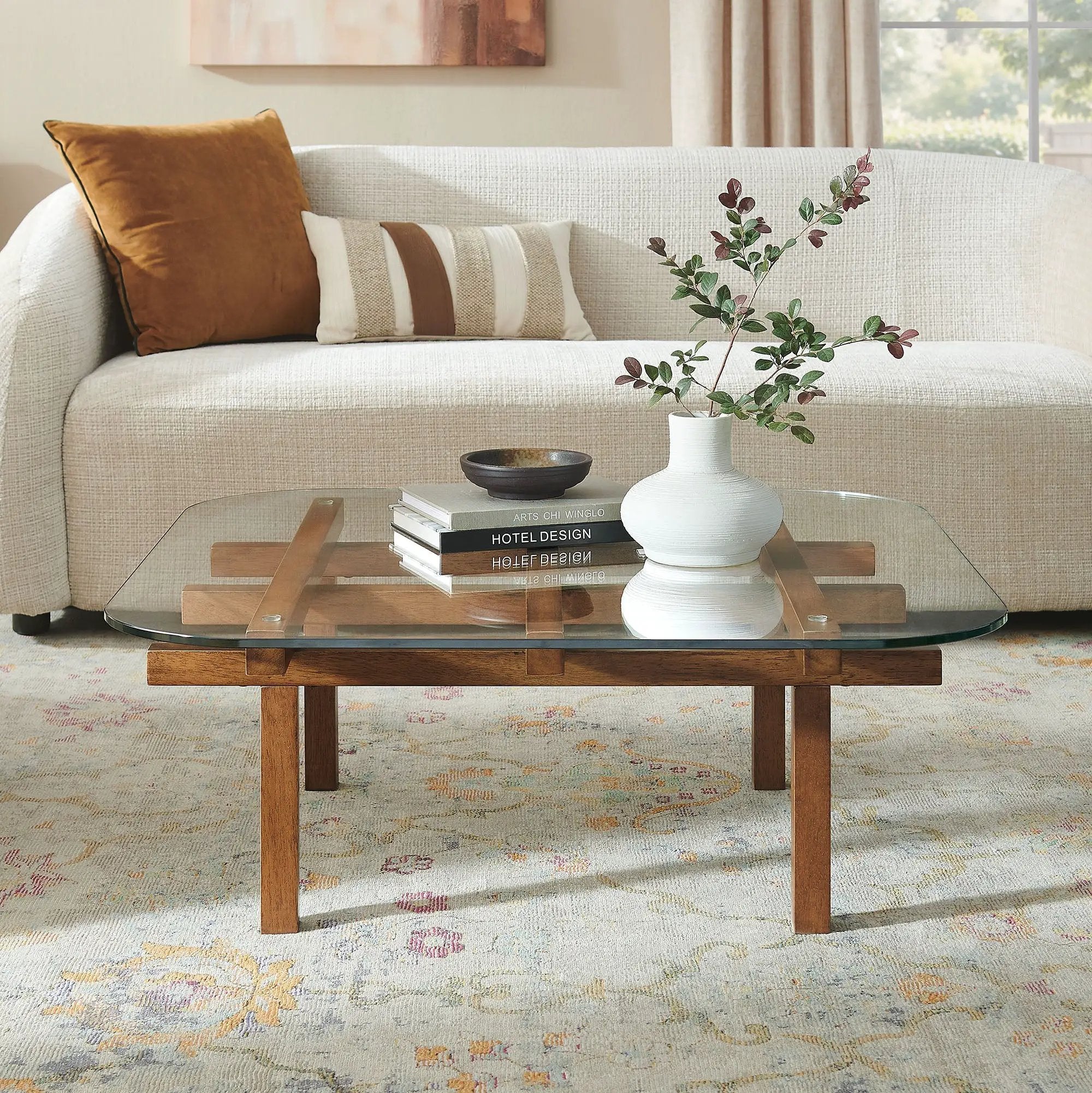 Isby 35 Inch Tempered Glass Coffee Table by Modway by HouseOfZazla
