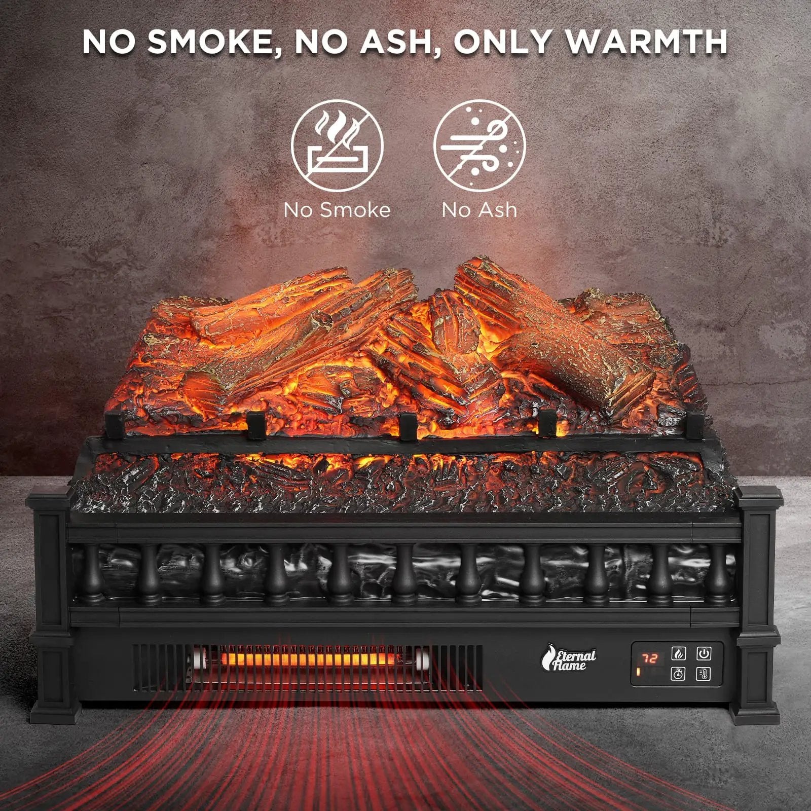 Eternal Flame EF23-LG Electric Fireplace Logs by TURBRO