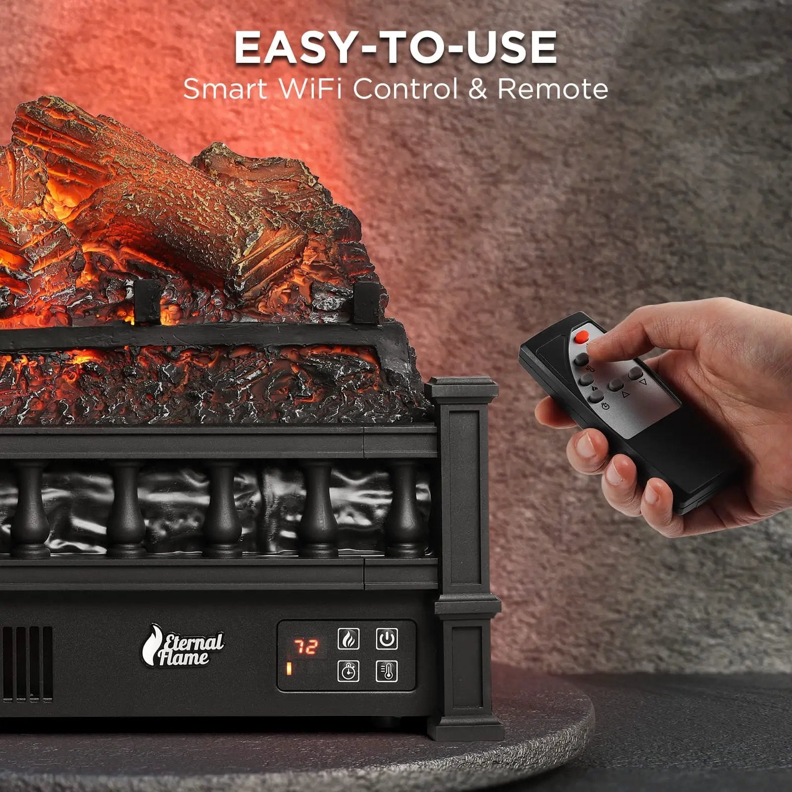 Eternal Flame EF23-LG Electric Fireplace Logs by TURBRO