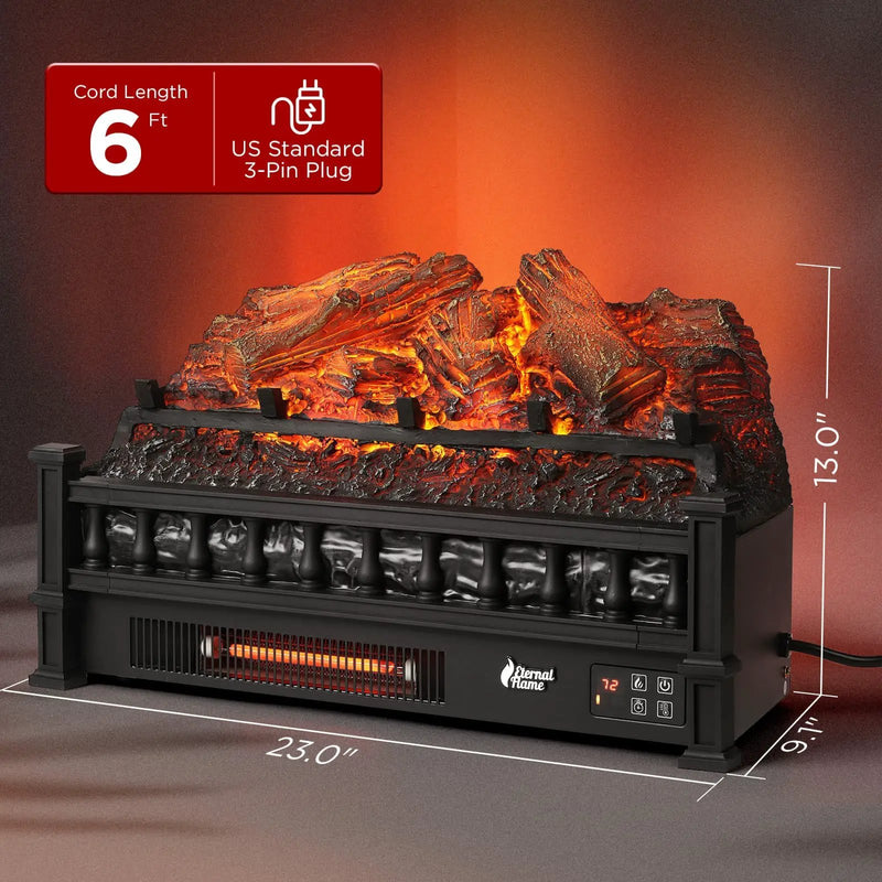 (Open) Eternal Flame EF23-LG Electric Fireplace Logs by TURBRO