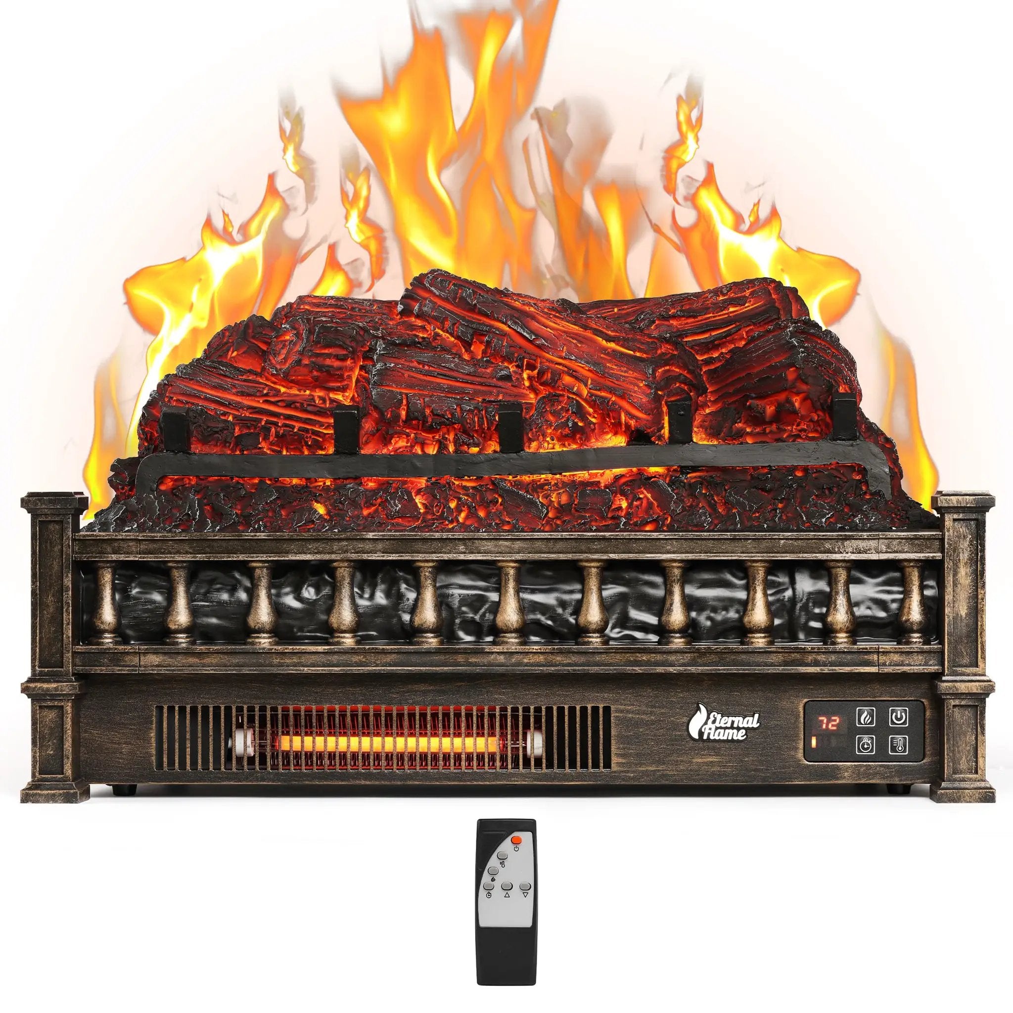 Eternal Flame EF23-PB Electric Fireplace Logs by TURBRO
