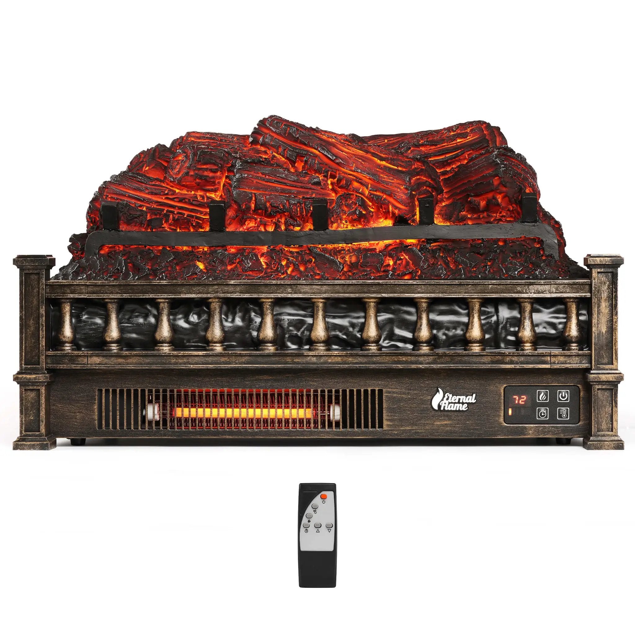 Eternal Flame EF23-PB Electric Fireplace Logs by TURBRO