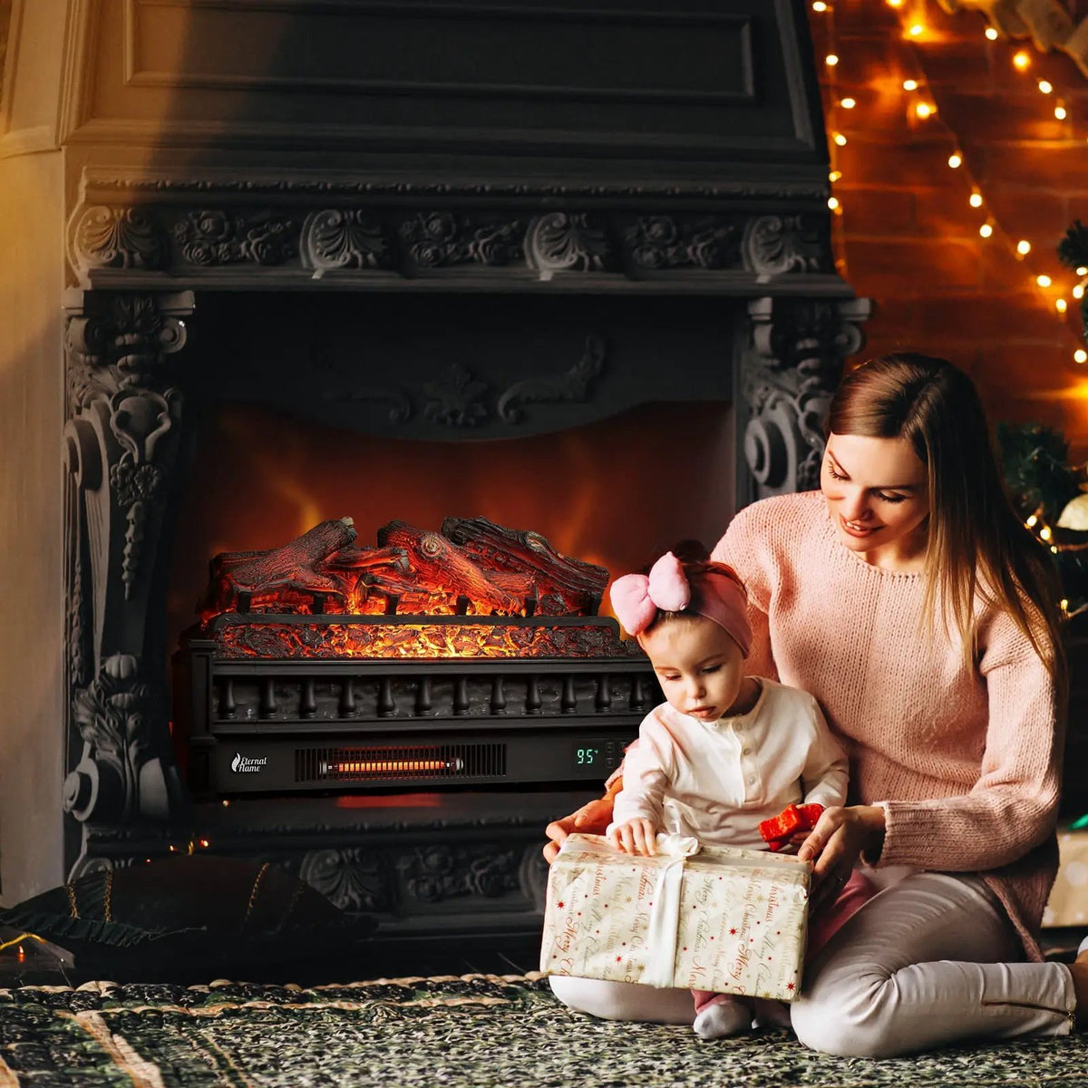 Eternal Flame EF26-LG Smart Electric Fireplace Logs, WiFi Enabled by TURBRO
