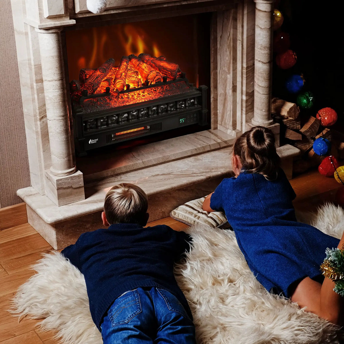 Eternal Flame EF26-PB Smart Electric Fireplace Logs, WiFi Enabled by TURBRO