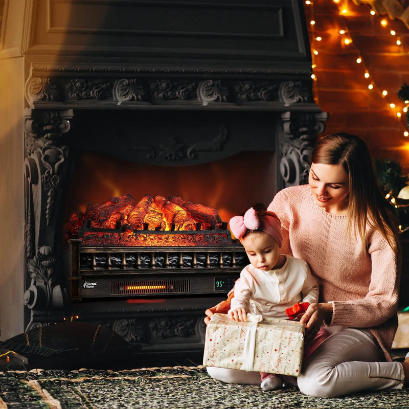 (Open Box) Eternal Flame EF26-PB Smart Electric Fireplace Logs, WiFi Enabled by TURBRO