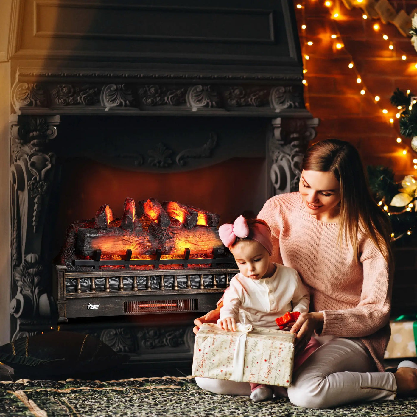 Eternal Flame EF30-PB Electric Fireplace Logs by TURBRO