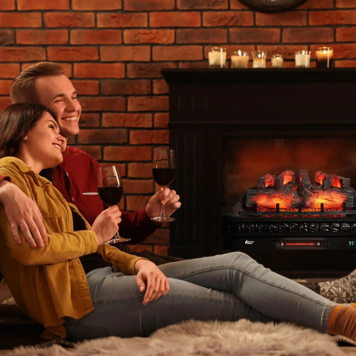 Eternal Flame EF30-PB Electric Fireplace Logs by TURBRO
