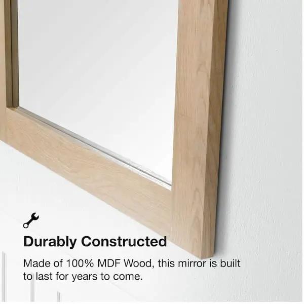 Open Box GLACIER BAY Huckleberry 24 in. W x 32 in. H Rectangular Framed Wall Mount Bathroom Vanity Mirror in Weathered Tan by Selzalot