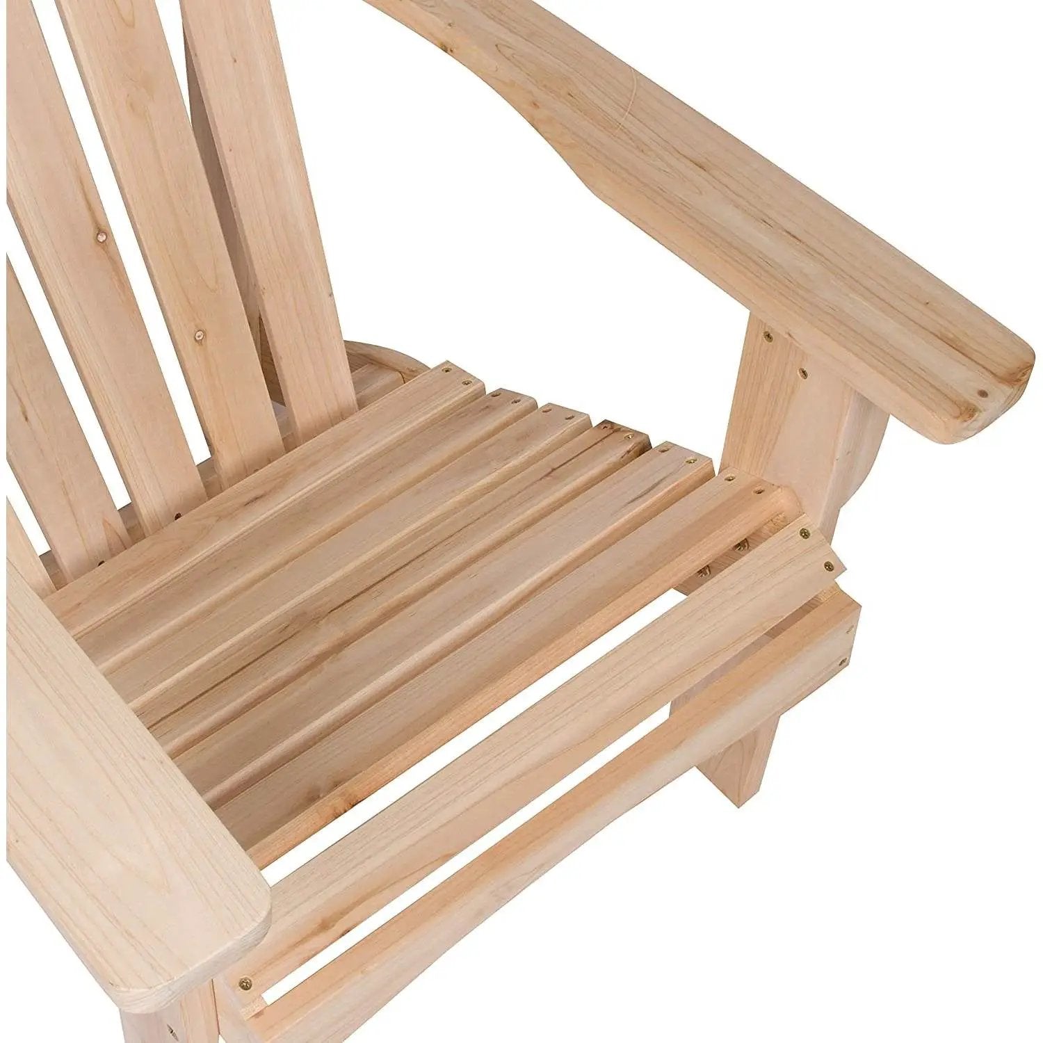 Ergonomic Natural Cedar Wood Adirondack Chair by HomePacific