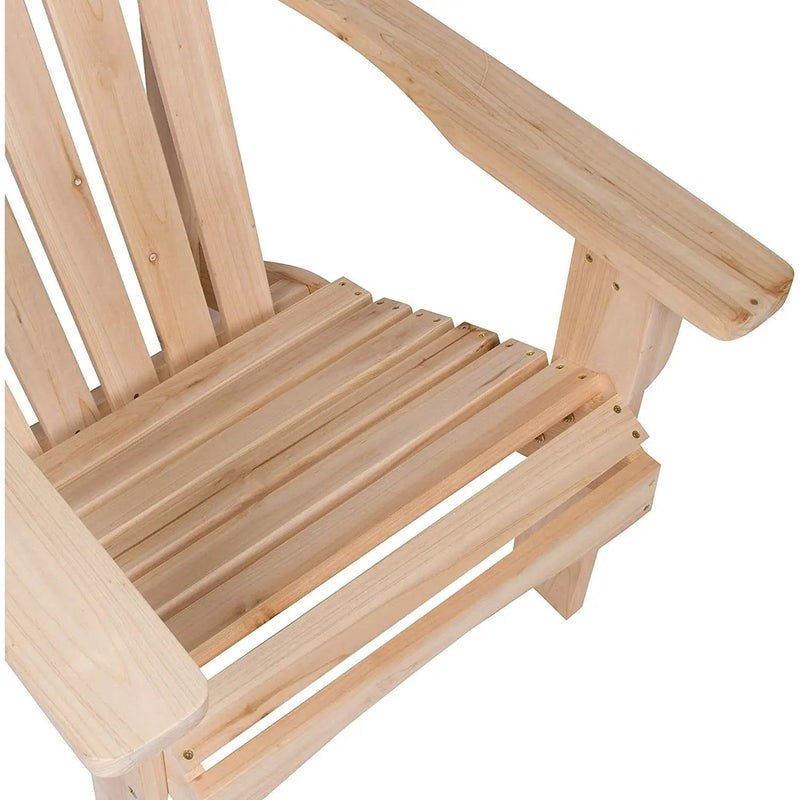 Ergonomic Natural Cedar Wood Adirondack Chair by HomePacific