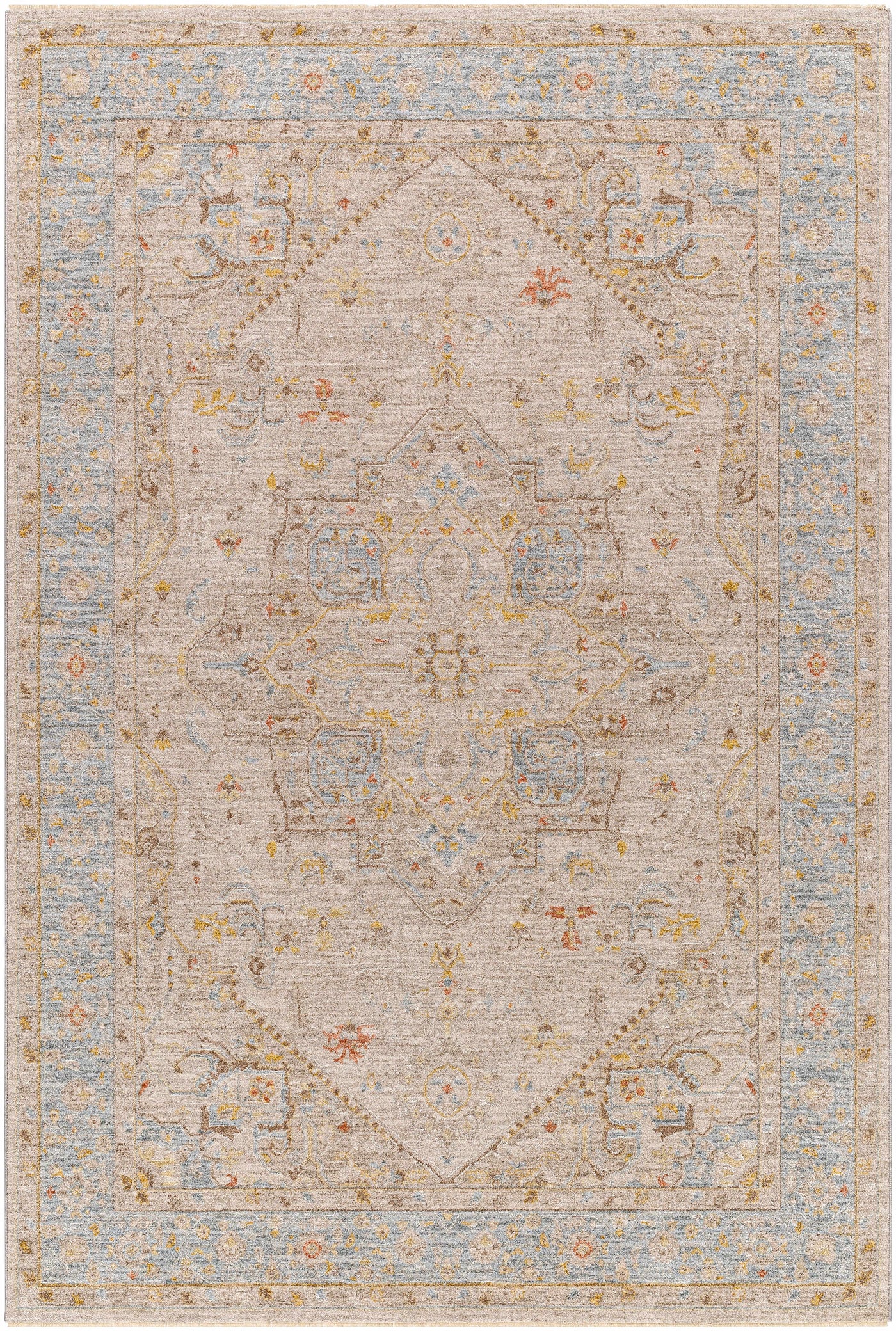 Ehan Cream Thick Luxe Oushak Rug by Boutique Rugs