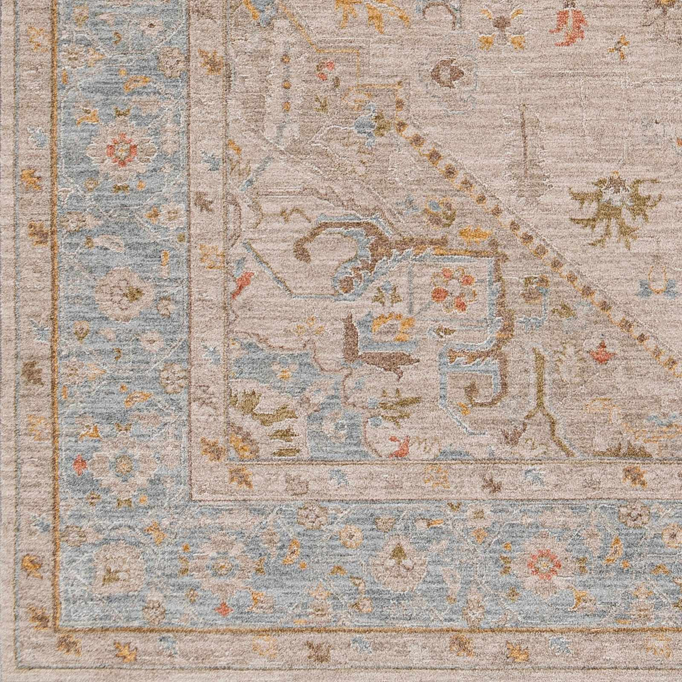 Ehan Cream Thick Luxe Oushak Rug by Boutique Rugs