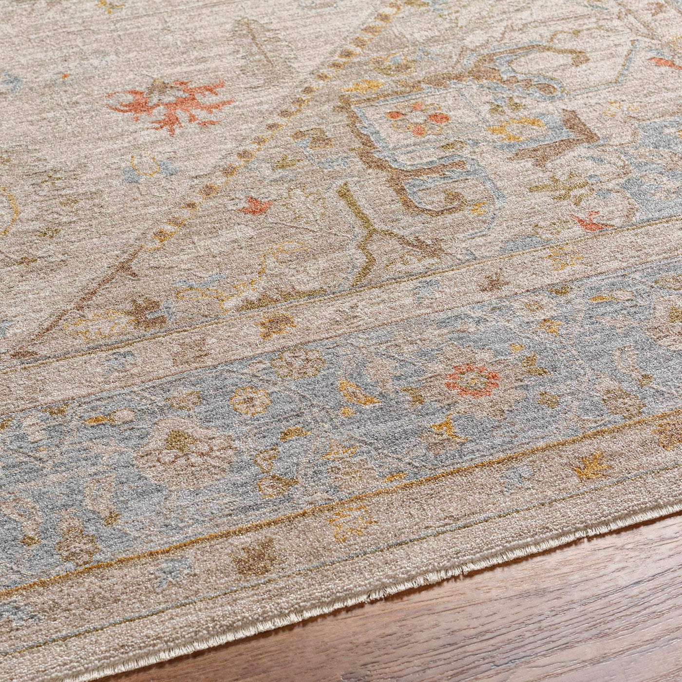 Ehan Cream Thick Luxe Oushak Rug by Boutique Rugs