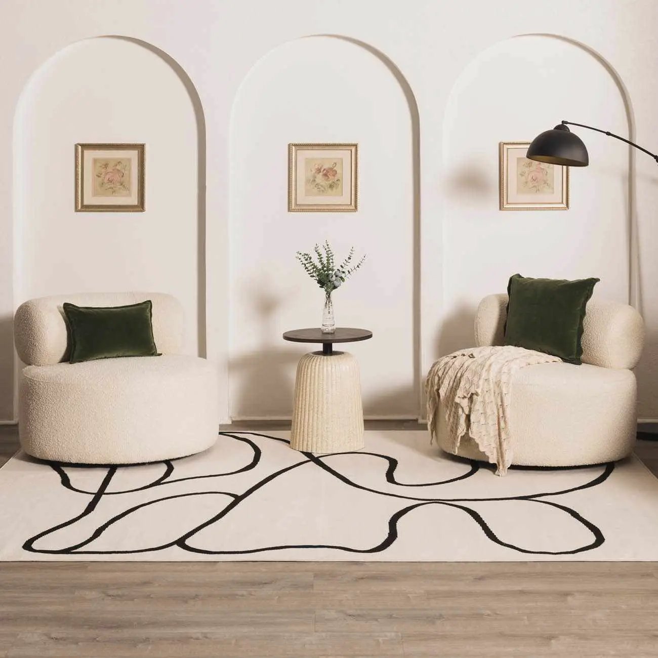 Eilir Modern Low Profile Boho Rug by Boutique Rugs