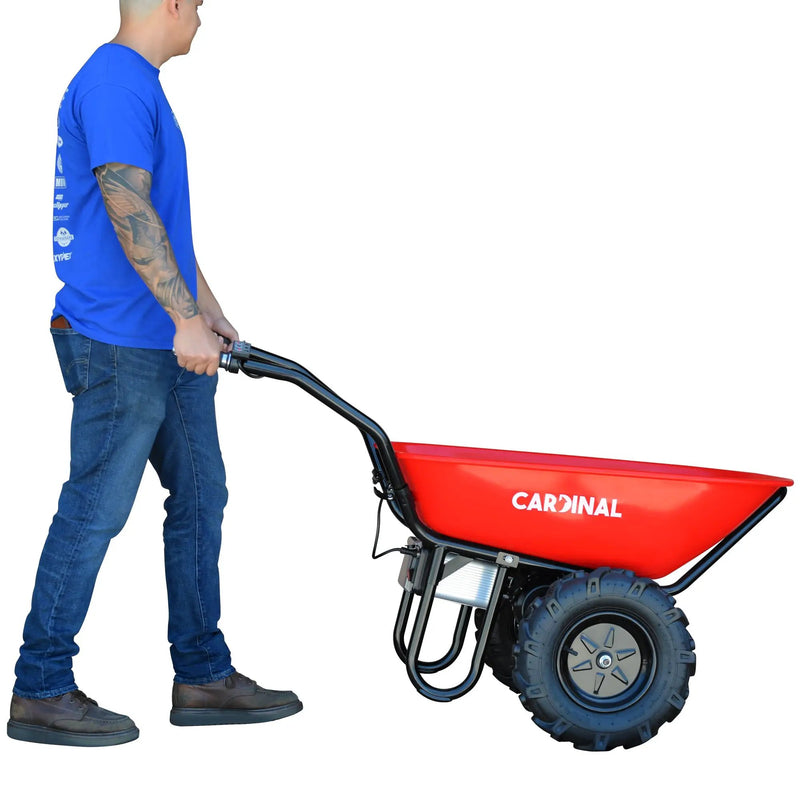 Electric Utility Cart 40V Battery-Powered Wheelbarrow 570-lb. Bucket Capacity by Tomahawk Power