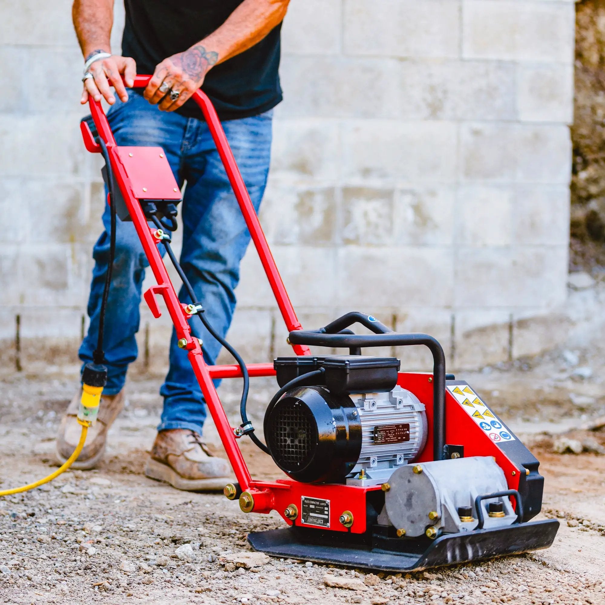 2 HP Electric Vibratory Plate Compactor Tamper for Gravel Soil Compaction by Tomahawk Power