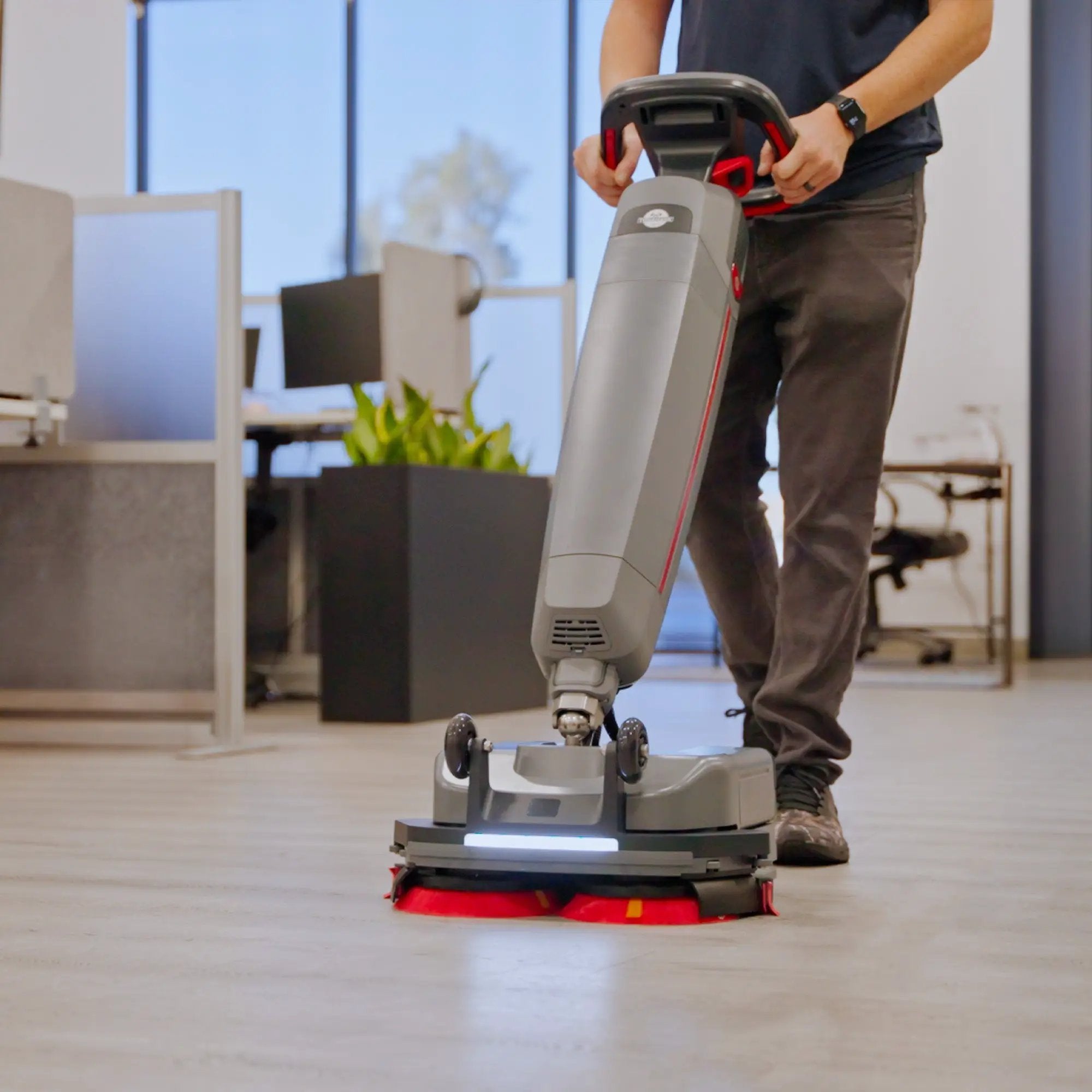 Tomahawk Electric Floor Scrubber Cleaner with 16” Power Mop Brushes Cordless Battery Powered by Tomahawk Power