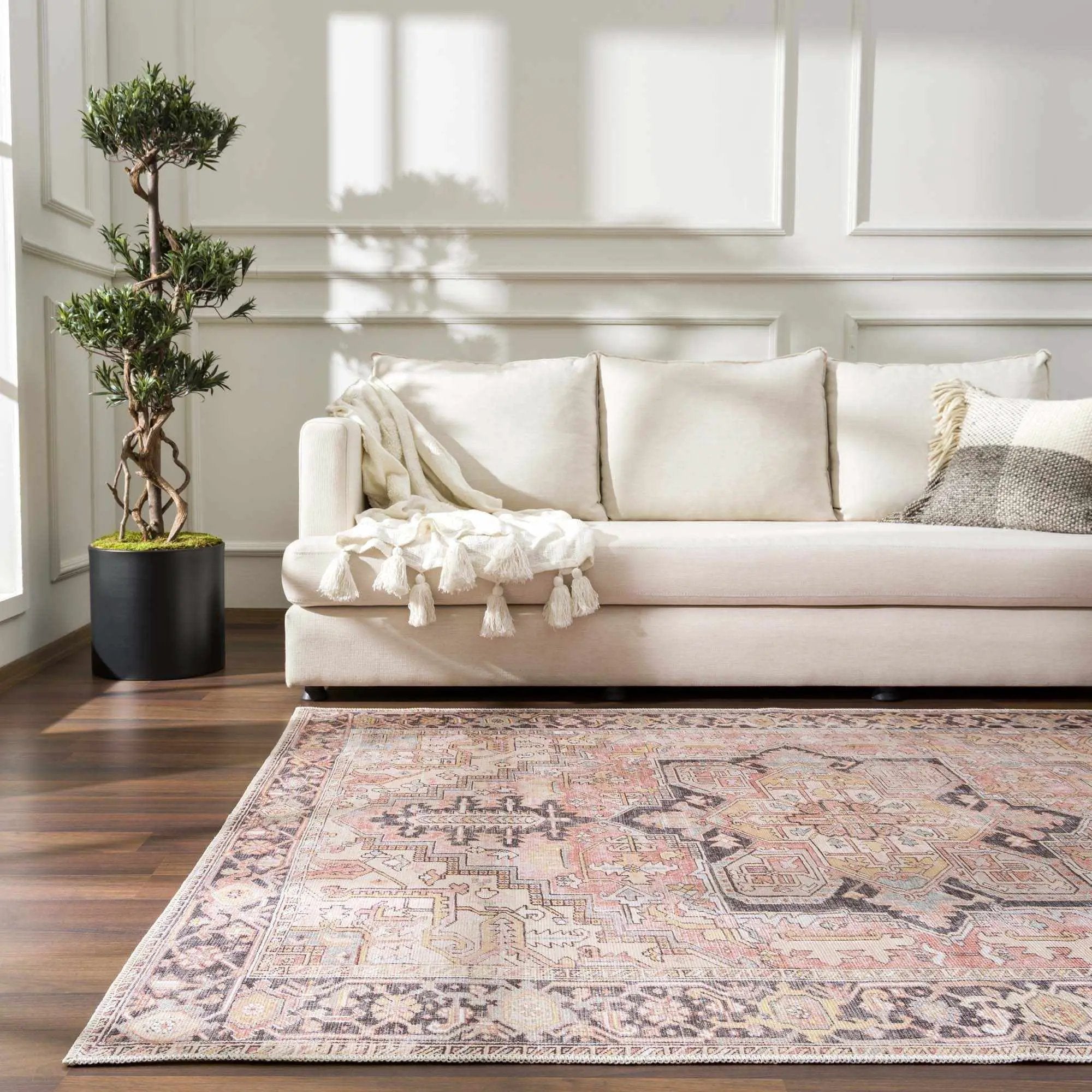 Nadia Dust Pink Area Rug - Clearance by Boutique Rugs