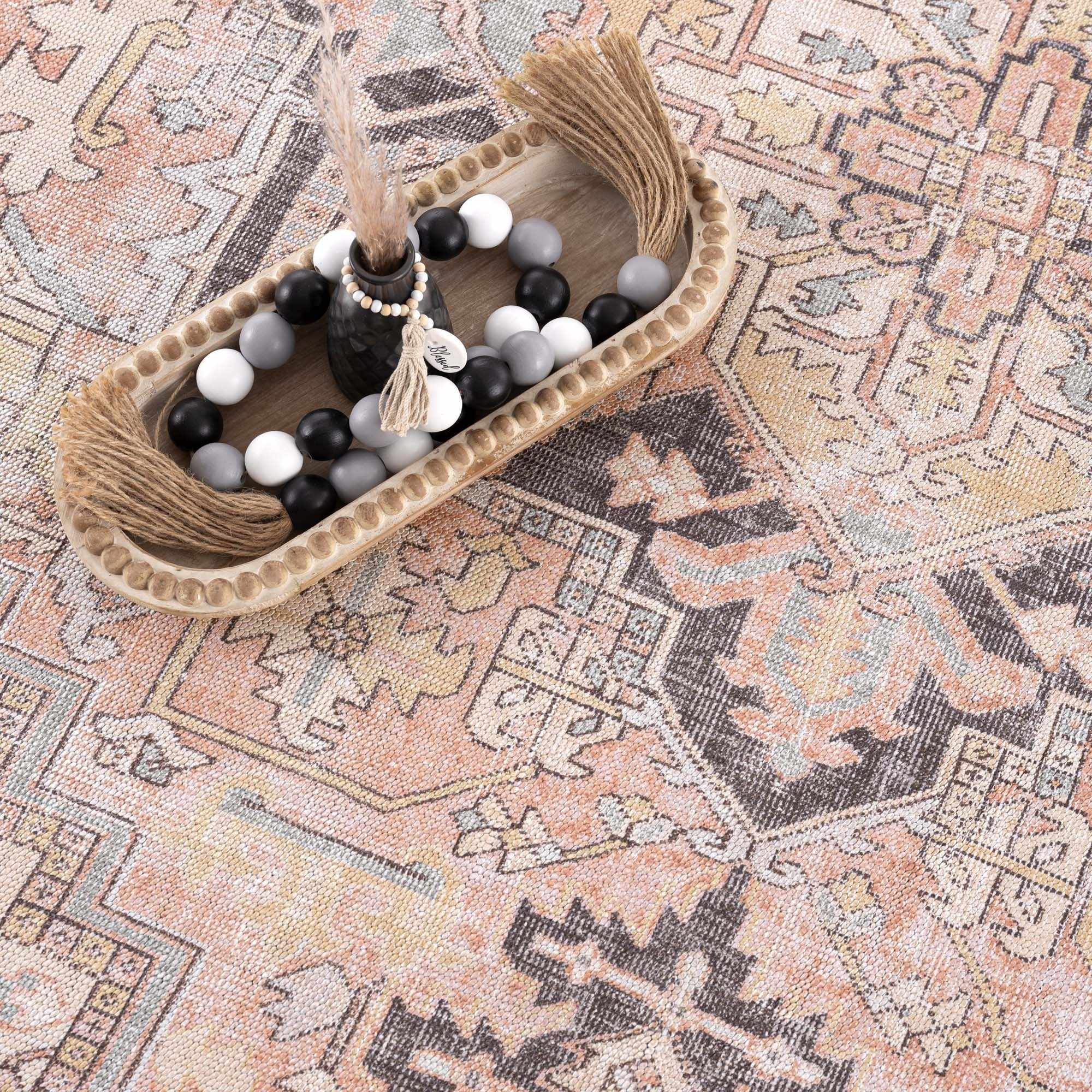 Nadia Dust Pink Area Rug - Clearance by Boutique Rugs