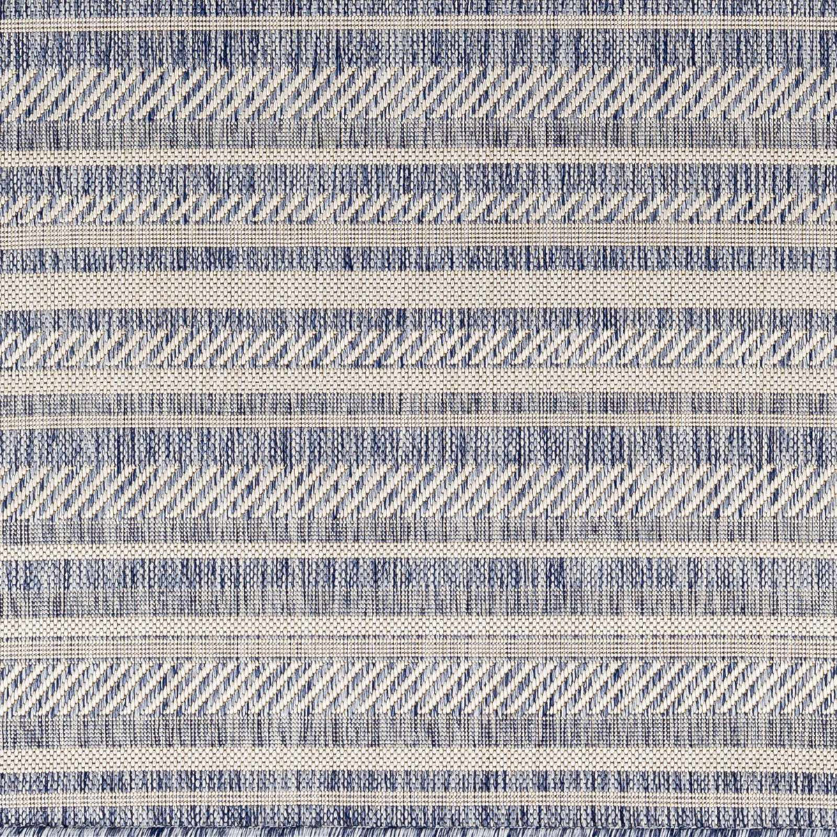 Emirgazi Striped Nordic Outdoor Rug, sample swatch