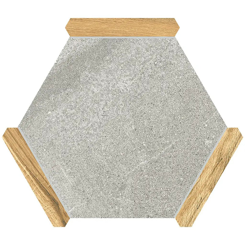 Cloud Gray Brown 9x10 Matte Hexagon Porcelain Tile (18 pack, 8.07 sq ft/case) by Apollo Tile