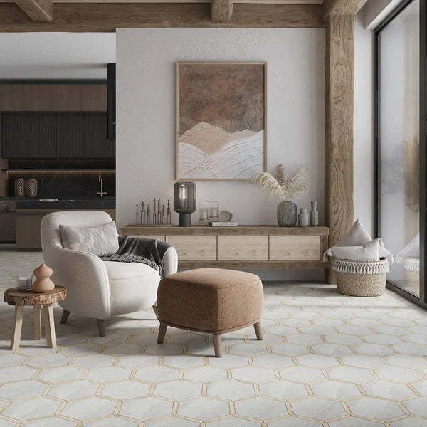 Cloud Gray Brown 9x10 Matte Hexagon Porcelain Tile (18 pack, 8.07 sq ft/case)