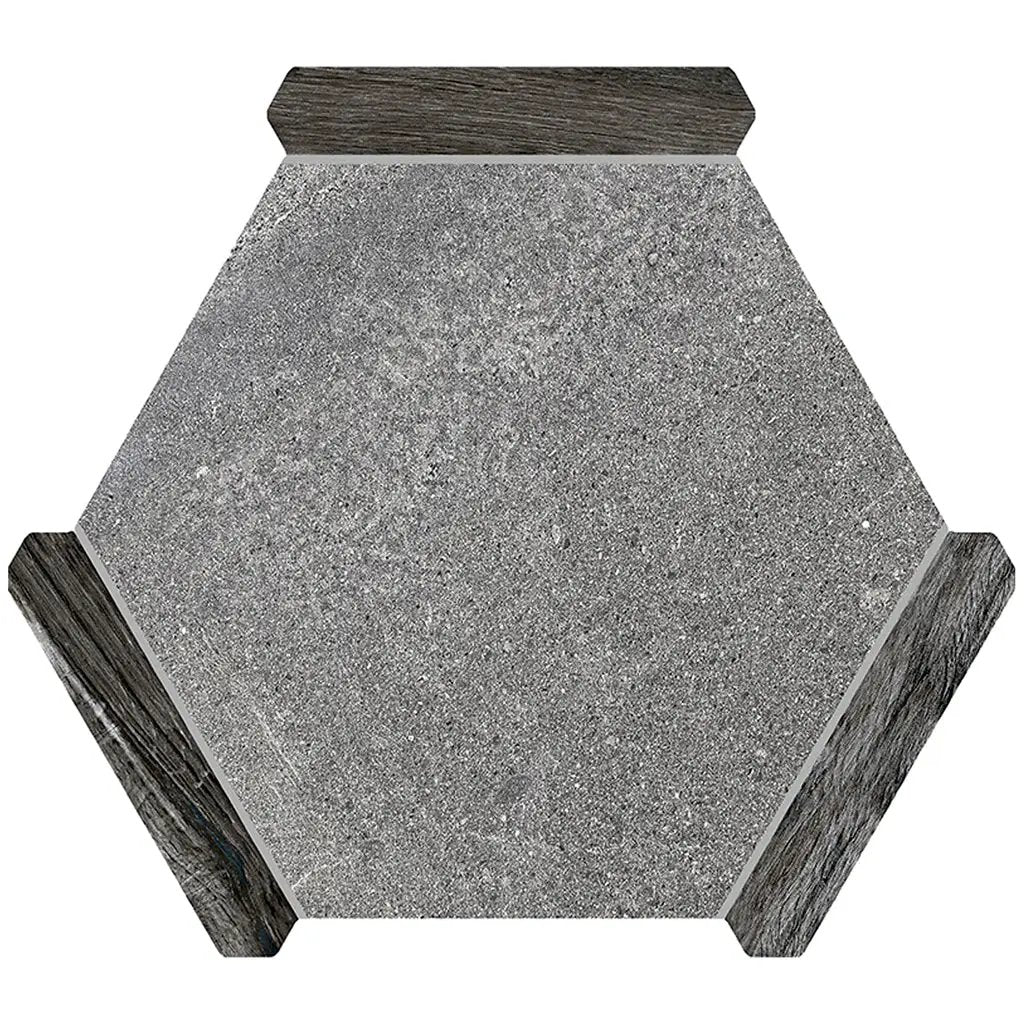 Fossil Gray 9x10 Matte Hexagon Porcelain Tile (18 pack, 8.07 sq ft/case) by Apollo Tile