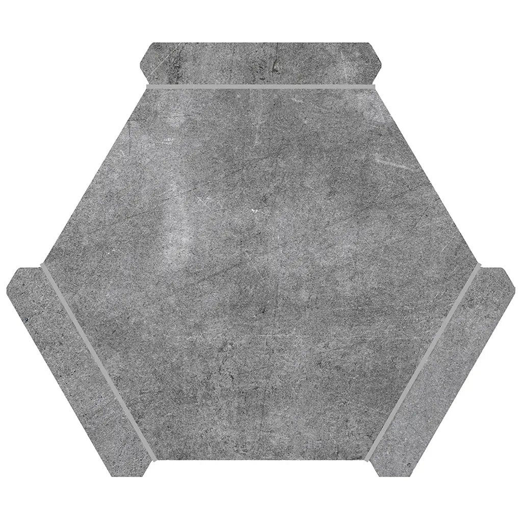 Coin Gray 9x10 Matte Hexagon Porcelain Tile (18 pack, 8.07 sq ft/case) by Apollo Tile
