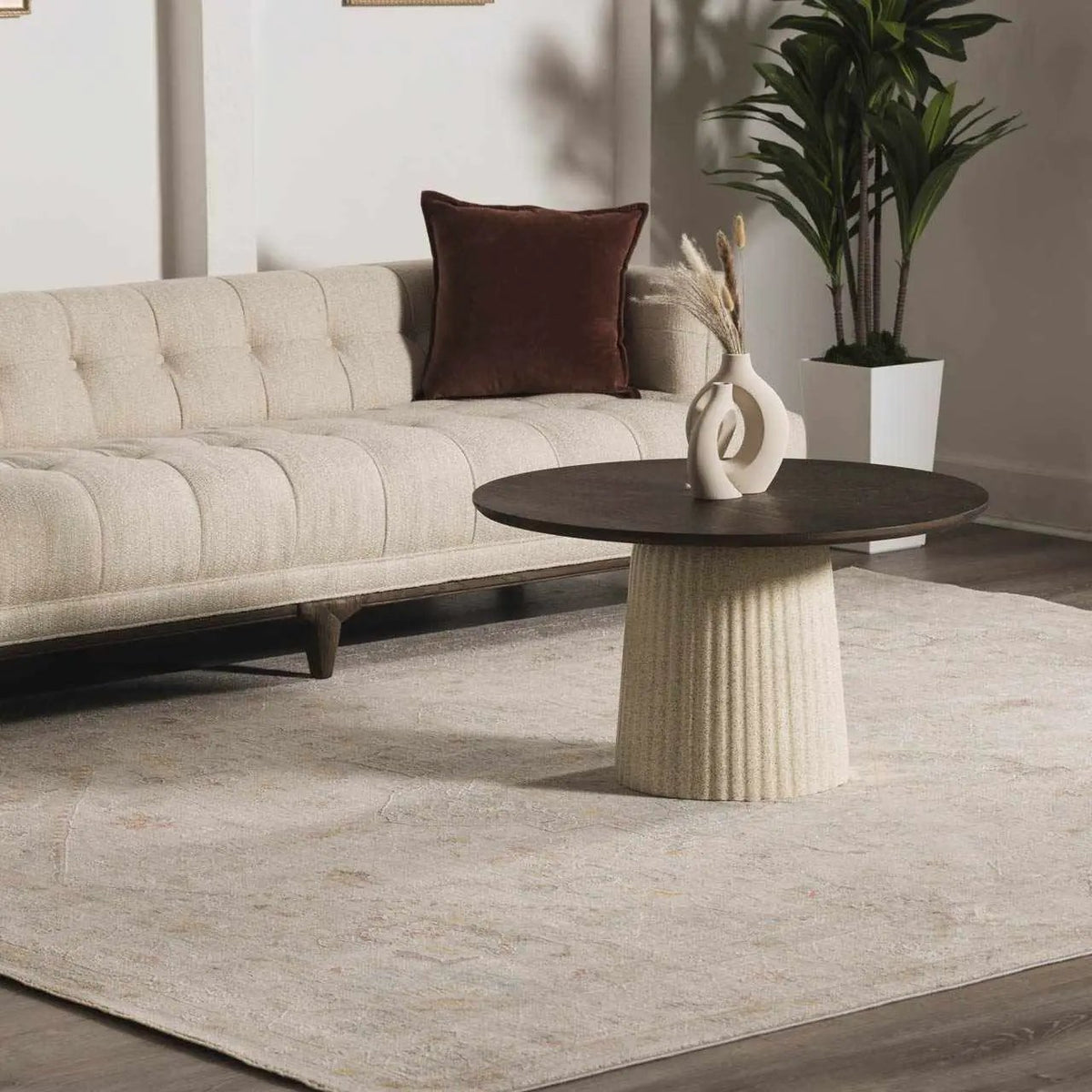 Engin Thick Luxe Area Rug, installed in a room