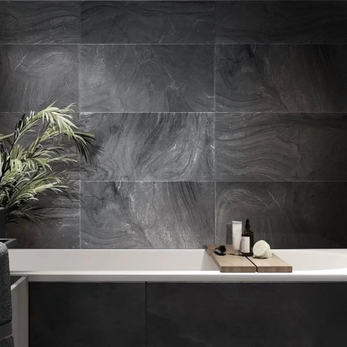 Coal Black 12x24 Field Matte Porcelain Tile (5 pack, 10.763 sq ft/case) by Apollo Tile