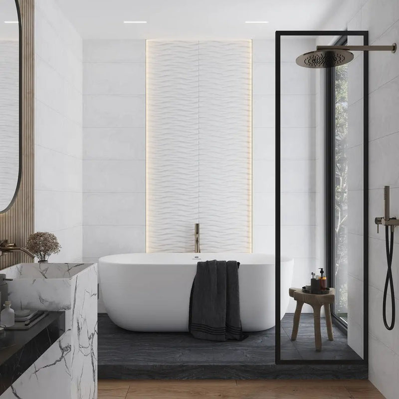 White 12x24 Matte Field Porcelain Tile (5 pack, 10.763 sq ft/case) by Apollo Tile
