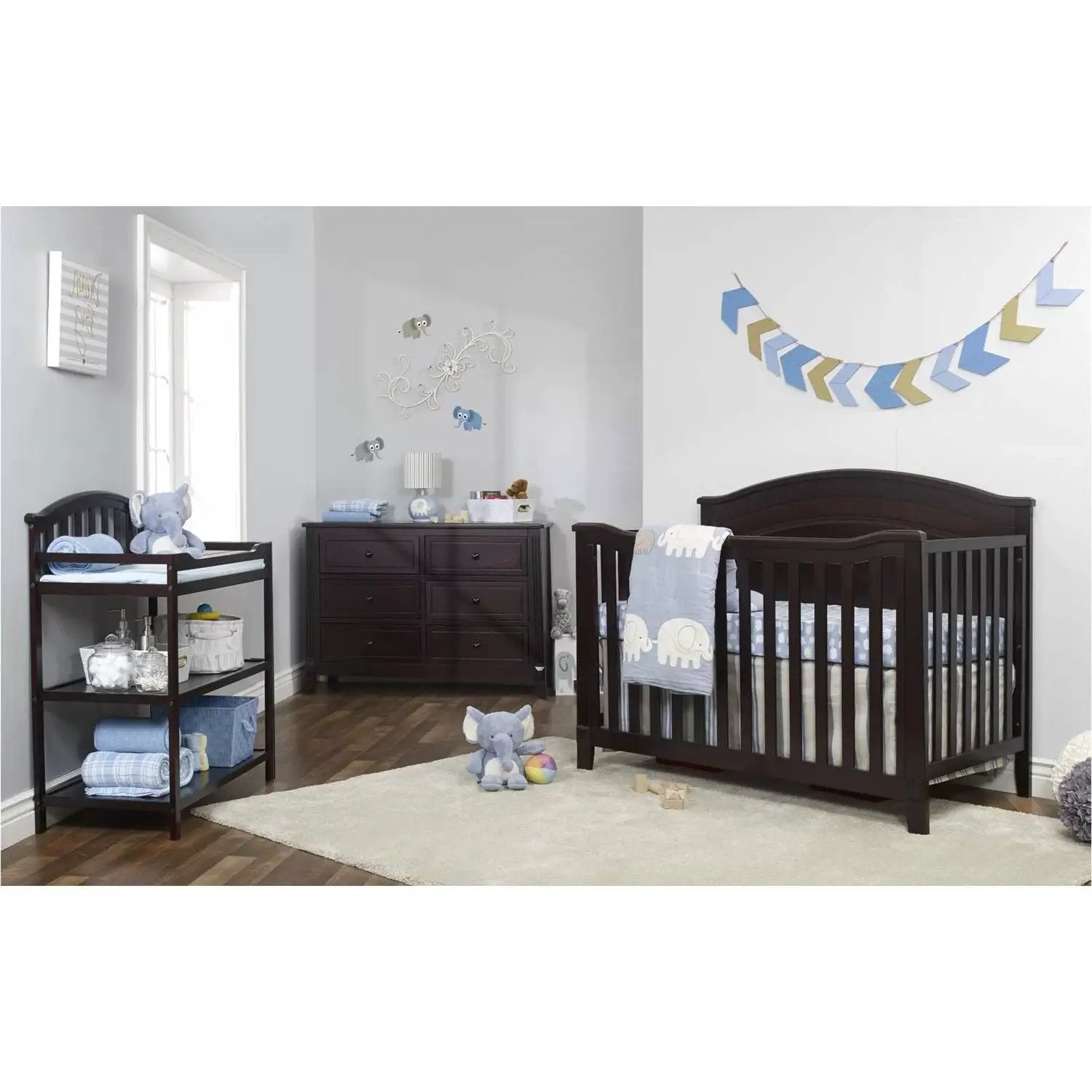 SF Home Espresso Solid Wood Convertible Crib - Toddler Bed Sold Separately by HomePacific