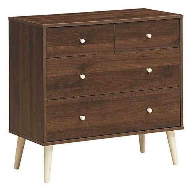 Espresso Modern FarmHome 4 Drawer Easy Glide Storage Dresser by HomePacific