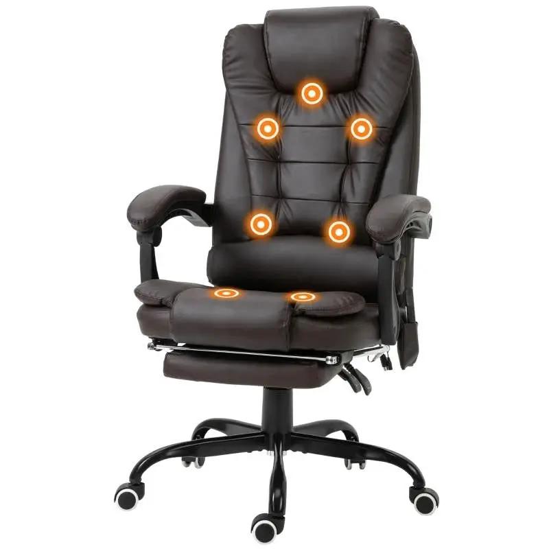 Espresso 7 Mode Vibrating High Back Executive Massage Adjustable Office Chair by HomePacific