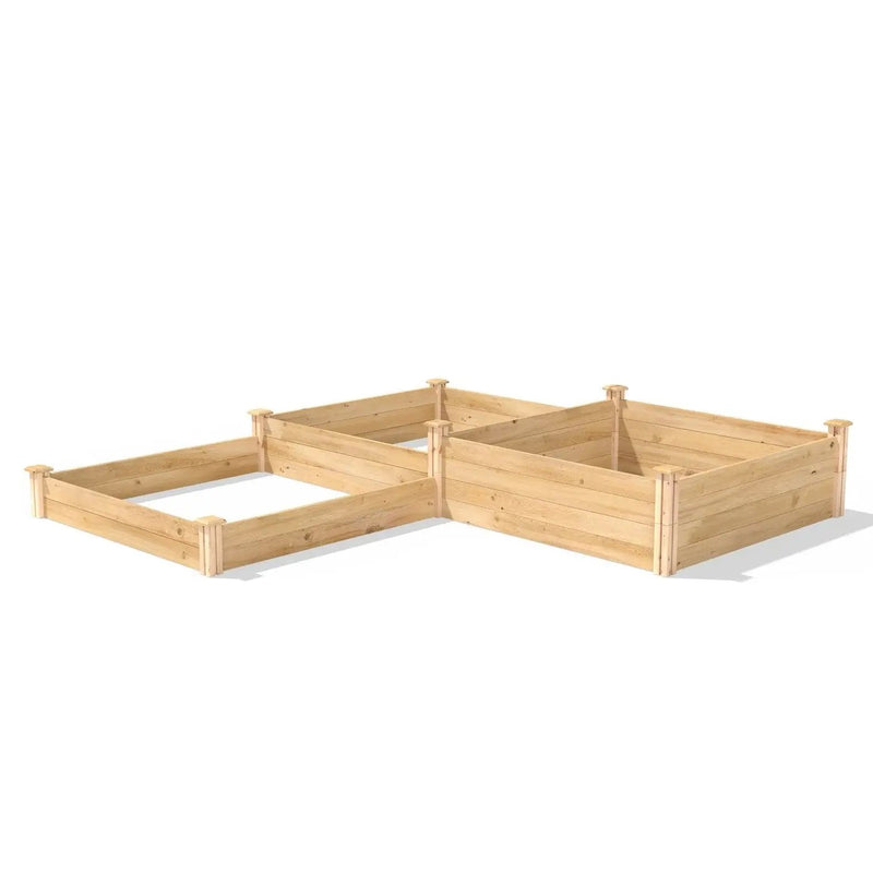 4 ft x 12 ft Cedar Wood 3 Tier Raised Garden Bed - Made in USA by HomePacific