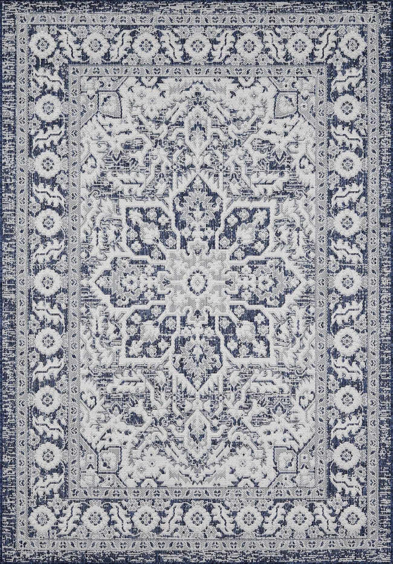 Etoile Navy Blue Performance Outdoor Rug by Boutique Rugs