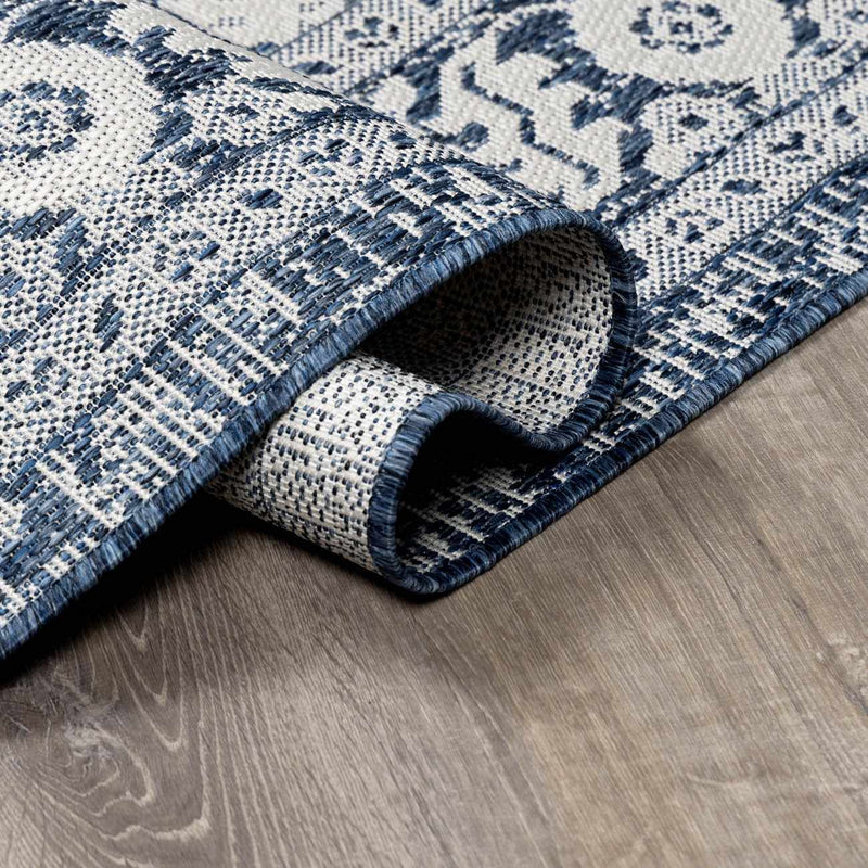 Etoile Navy Blue Performance Outdoor Rug by Boutique Rugs