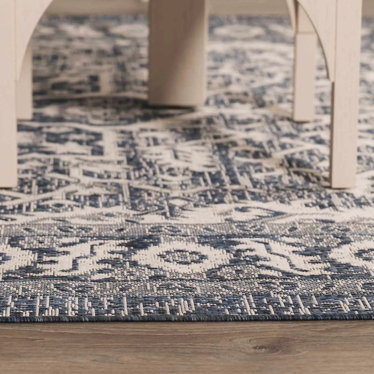 Etoile Navy Blue Performance Outdoor Rug by Boutique Rugs